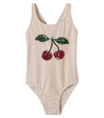 Maillot de bain Jade rayé à sequins | Konges Sløjd
