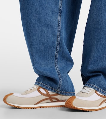 Ballet Runner 2.0 suede-trimmed sneakers | Loewe