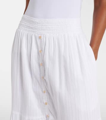 Jupe longue Dee en coton à volants | Melissa Odabash