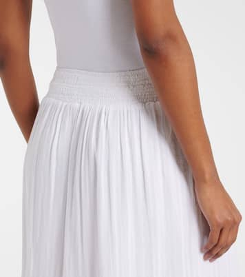 Jupe longue Dee en coton à volants | Melissa Odabash