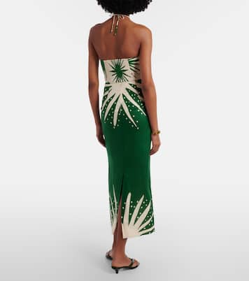 Bruna亚麻印花中长半身裙 | Cala de la Cruz