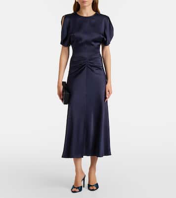 Abito midi Bela in raso | Victoria Beckham