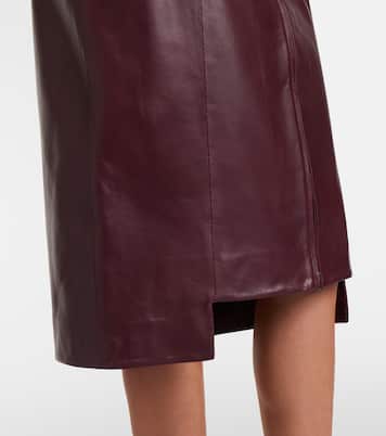 Midirock aus Leder  | Victoria Beckham