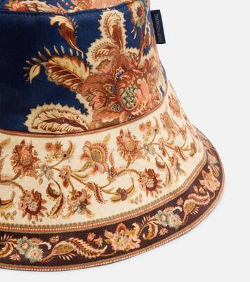 Reversible printed linen bucket hat | Zimmermann