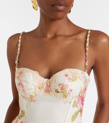 Midikleid Roselight aus Leinen mit Spitze | Zimmermann