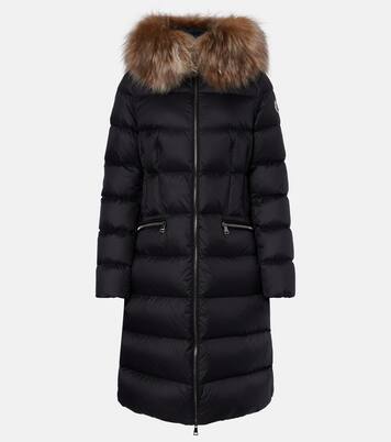 Boedic shearling-trimmed down coat | Moncler