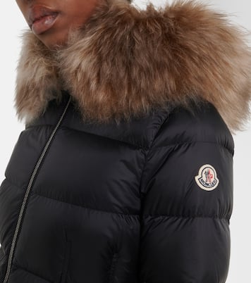 Boedic shearling-trimmed down coat | Moncler