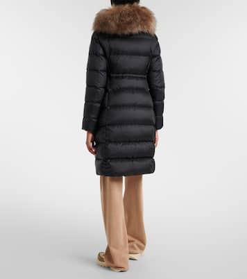 Boedic shearling-trimmed down coat | Moncler