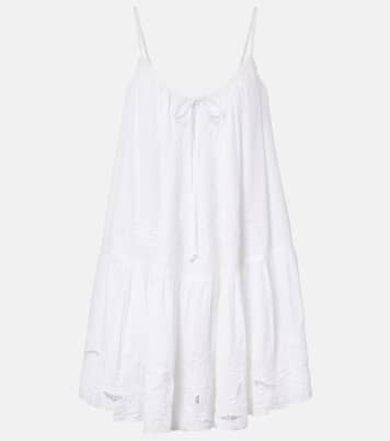 Embroidered cotton poplin minidress | Juliet Dunn
