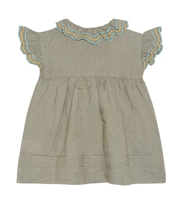 Bébé – Robe Sloane brodée en lin | Caramel