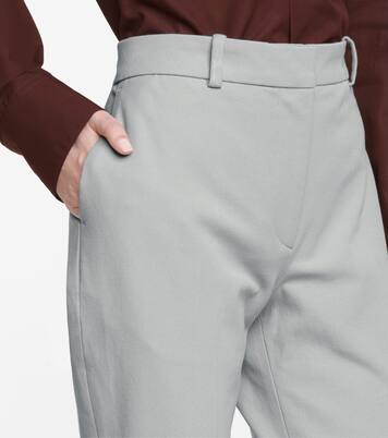 Pantalon Teller à taille haute en coton mélangé | Joseph