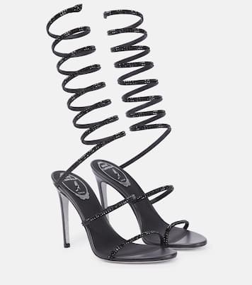 Verzierte Sandalen Cleo aus Leder | Rene Caovilla