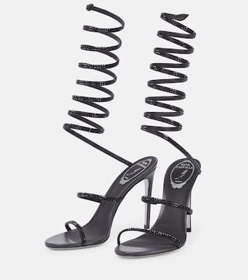 Verzierte Sandalen Cleo aus Leder | Rene Caovilla