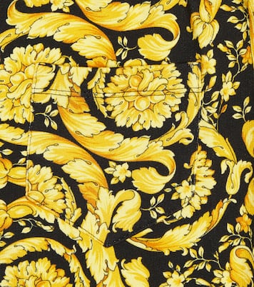 Barocco printed cotton shorts | Versace Kids