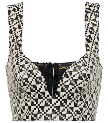 Cropped-Top aus Leder | Dodo Bar Or