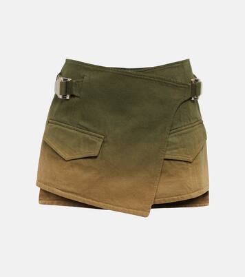 Minifalda wrap en denim | Dion Lee