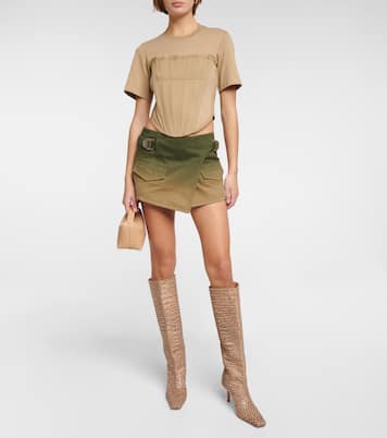 Minifalda wrap en denim | Dion Lee