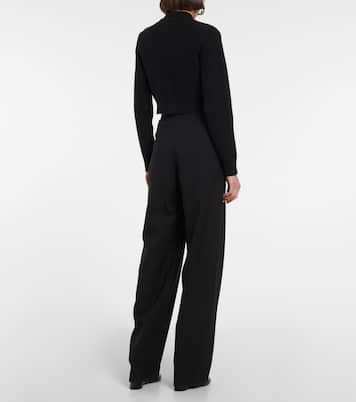 Pull raccourci en laine vierge | Alaïa