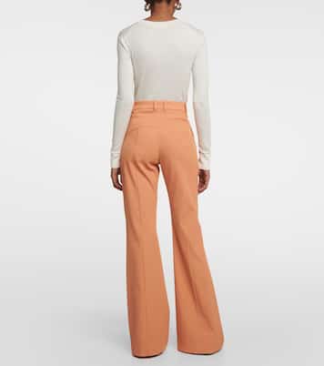 Pantalon évasé Aveline en laine mélangée | Joseph