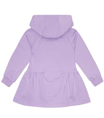 Logo cotton hoodie dress | Versace Kids