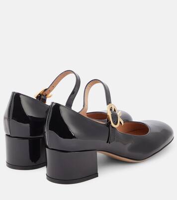 Ribbon patent leather Mary Jane pumps | Gianvito Rossi
