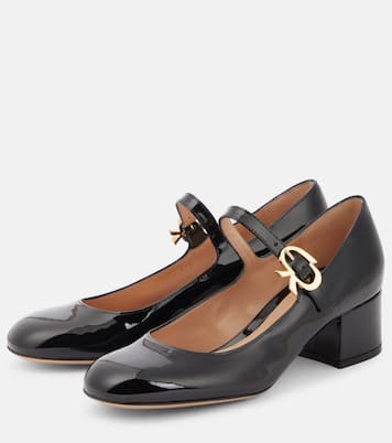 Ribbon patent leather Mary Jane pumps | Gianvito Rossi