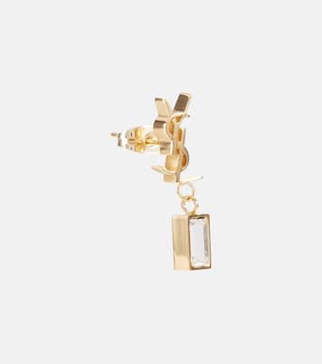 Single YSL rhinestone-embellished earring | Saint Laurent