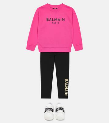 Sweat-shirt en coton à logo | Balmain Kids