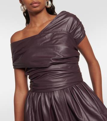 Off-Shoulder-Maxikleid Corfu aus Leder | Altuzarra