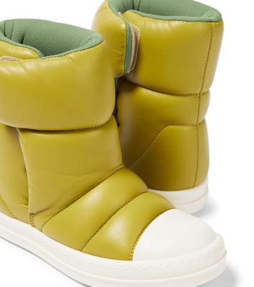 Puffer leather ankle boots | Rick Owens Kids