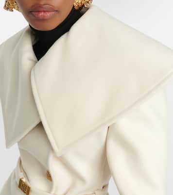 Asymmetric virgin wool coat   | Balmain