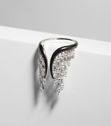 Angel Wings 18kt gold ring with diamonds | Kamyen