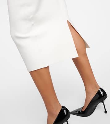 High-Rise-Midirock aus Rippstrick | Victoria Beckham