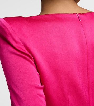 Crêpe satin midi dress | Alex Perry