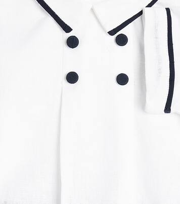 Cotton and linen shirt and pants set | Monnalisa