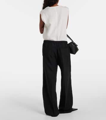 Lyocell and linen wide-leg pants | Toteme