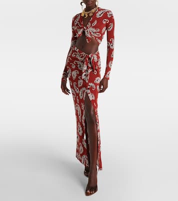 Maxirock aus Jersey | Rabanne