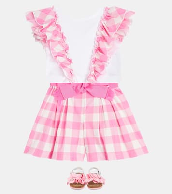 x Barbie® cotton-blend jersey top | Monnalisa