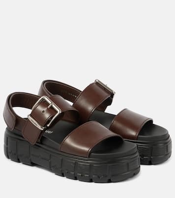 Plateausandalen 50 aus Leder | Miu Miu