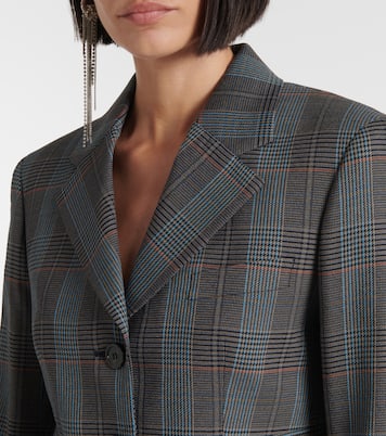 Jaza checked cropped wool-blend blazer  | Acne Studios