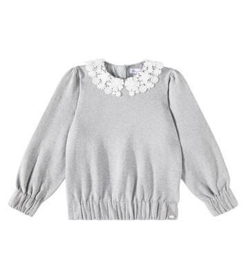 Embroidered cotton jersey sweatshirt | Tartine et Chocolat