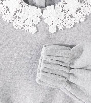 Embroidered cotton jersey sweatshirt | Tartine et Chocolat