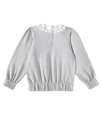 Embroidered cotton jersey sweatshirt | Tartine et Chocolat