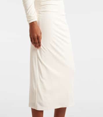 Off-Shoulder-Midikleid aus Jersey | Carolina Herrera