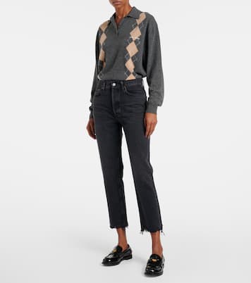 High-Rise Cropped Straight Jeans Riley | Agolde