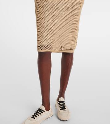 钩编中长半身裙 | Prada