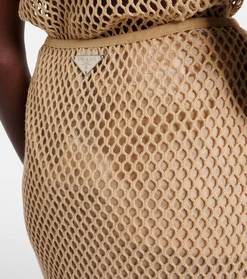 钩编中长半身裙 | Prada