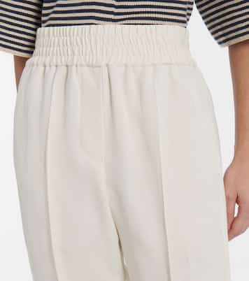 Pantalones tapered de sarga | Brunello Cucinelli