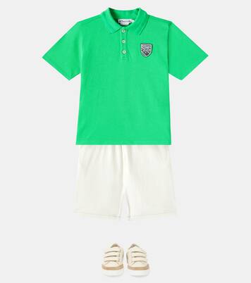 Elian logo cotton piqué polo shirt | Bonpoint