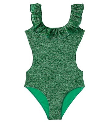 Lumière ruffled lamé swimsuit | Oséree Kids